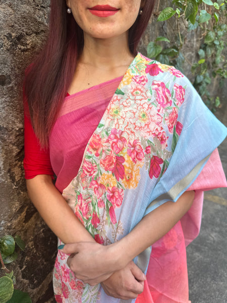 Mixed Fabric saree