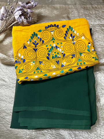 Mixed Fabric Saree