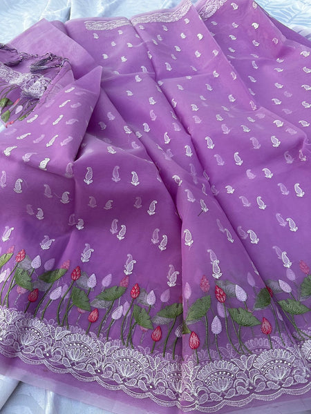 Mixed Fabric Saree