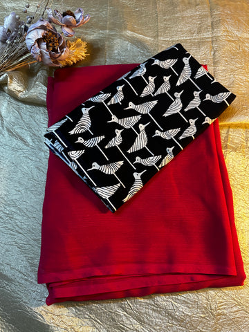 Mixed Fabric Saree