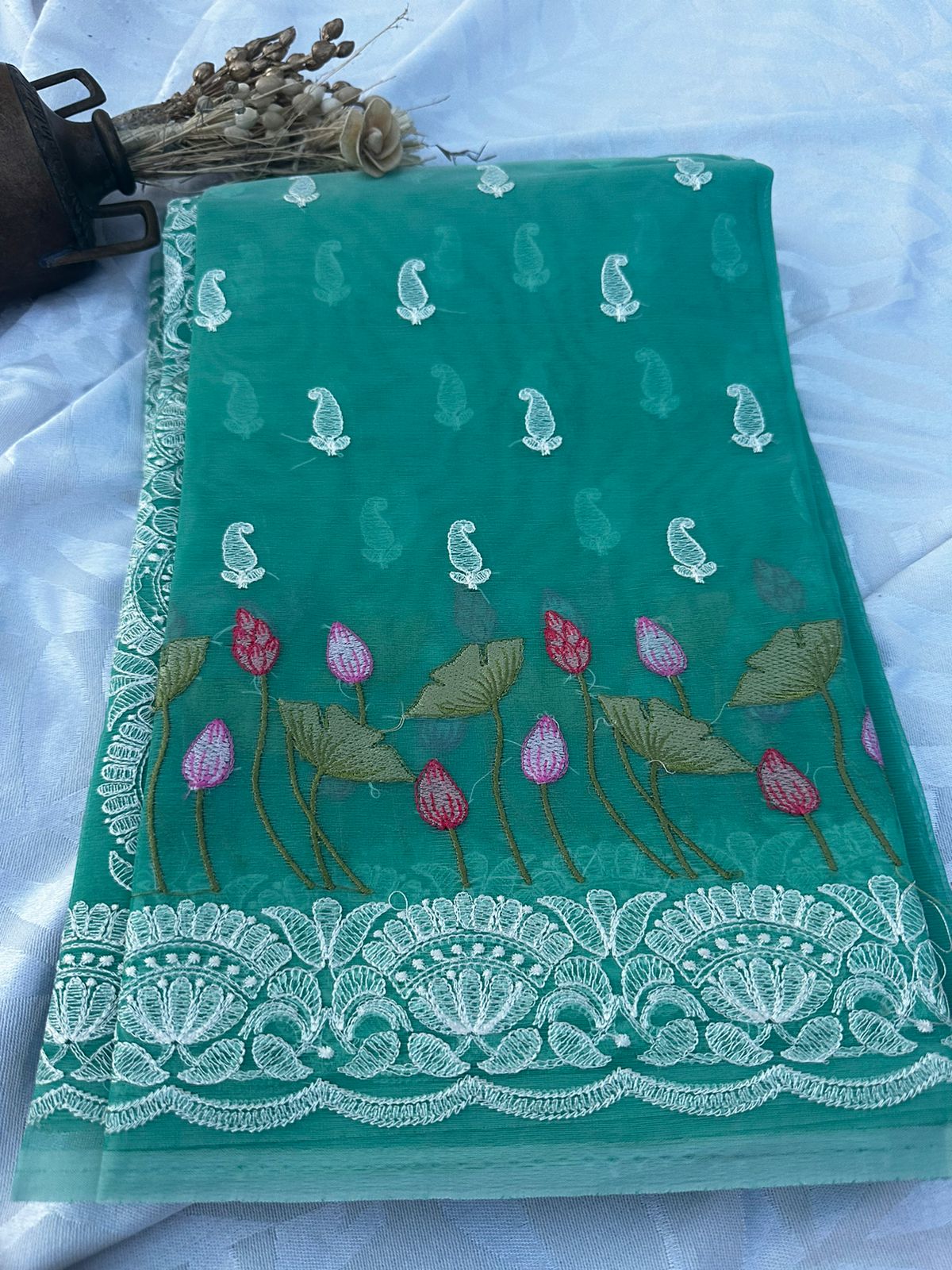 Mixed Fabric Saree