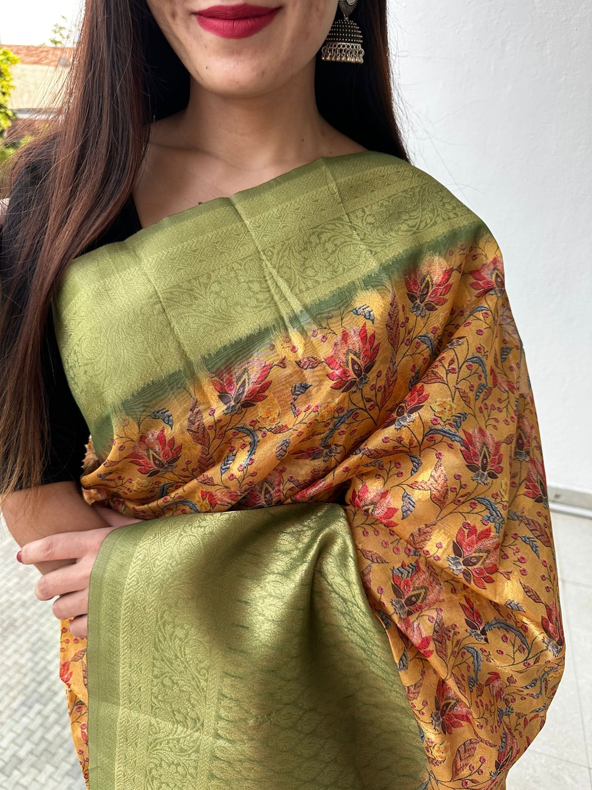 Mixed Fabric Saree