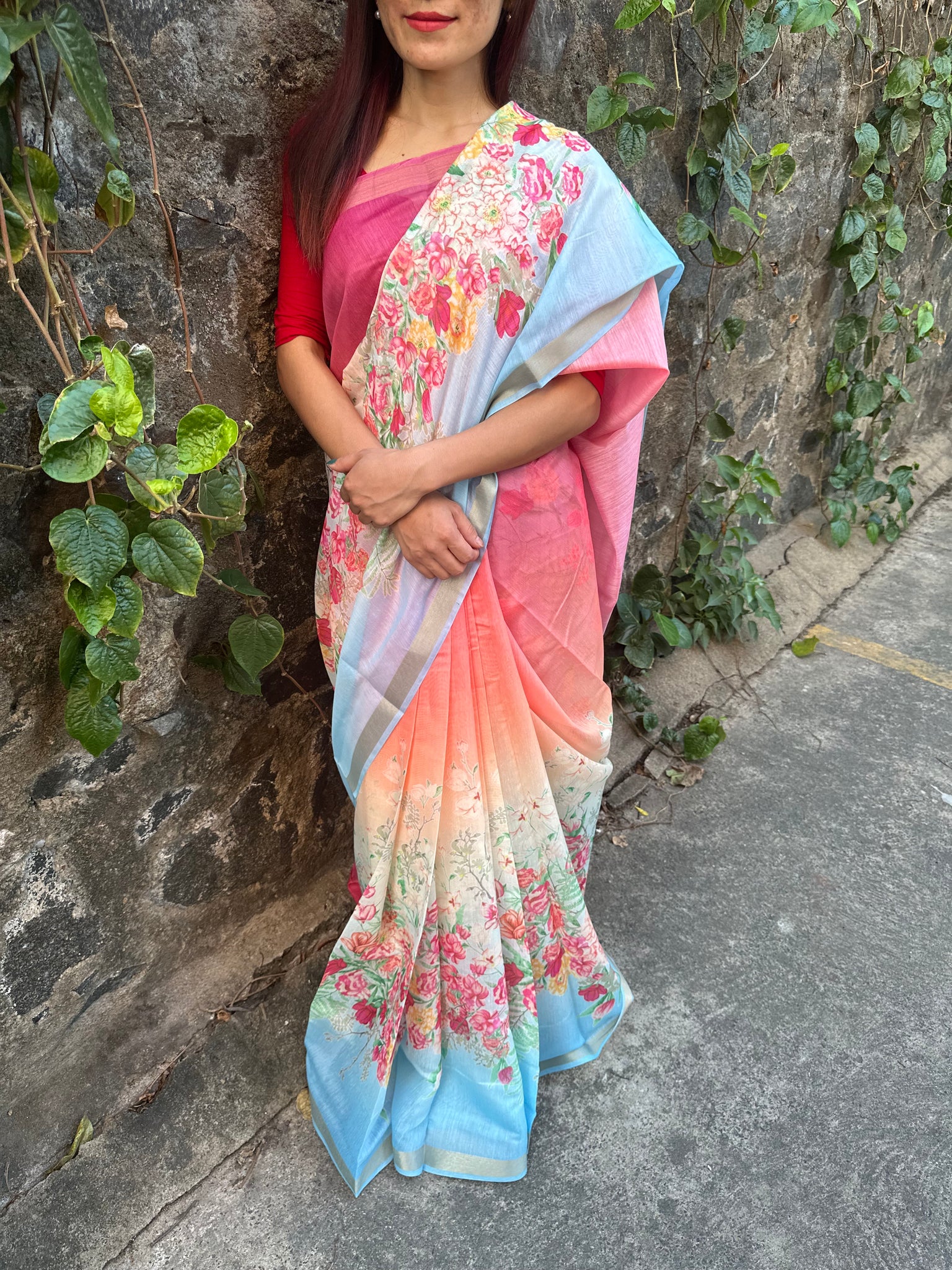 Mixed Fabric saree