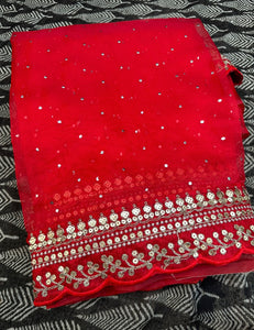 Mixed Fabric Saree