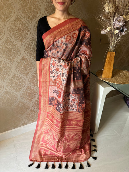 Mixed Fabric Saree