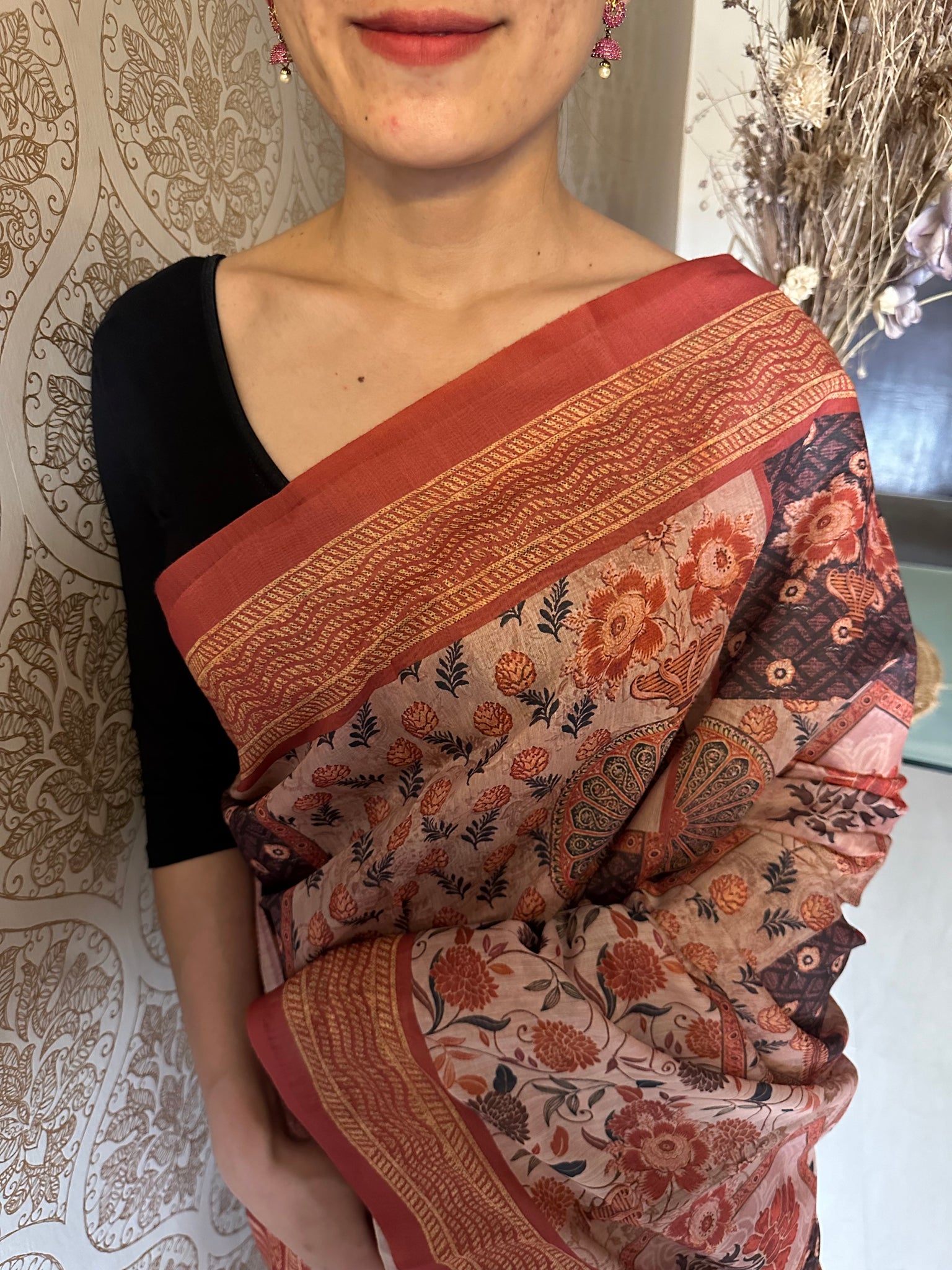 Mixed Fabric Saree