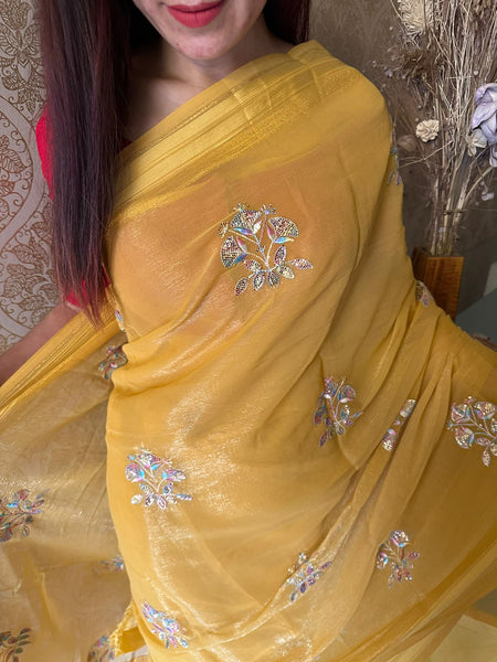 Mixed Fabric Saree