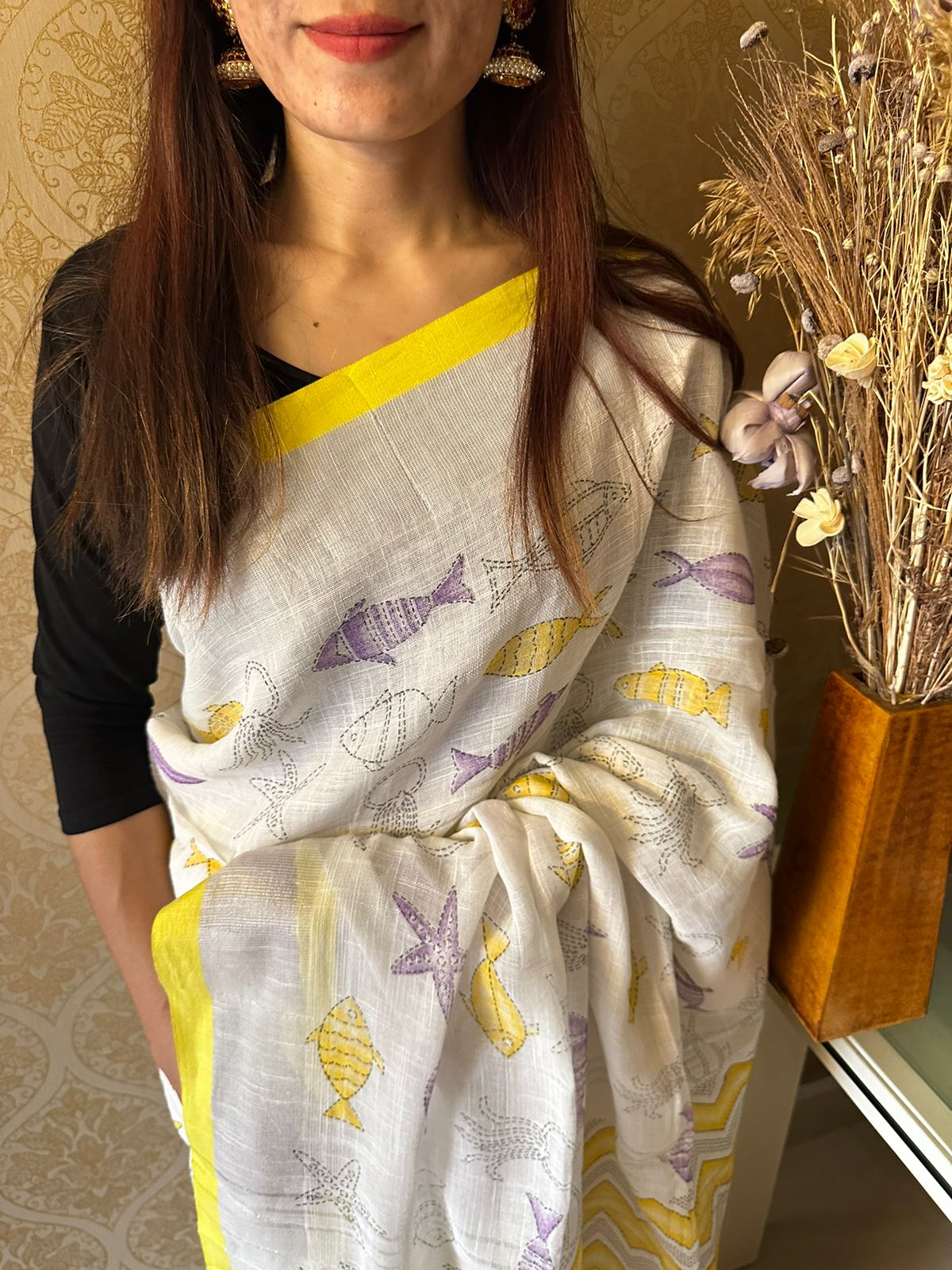 Linen Saree