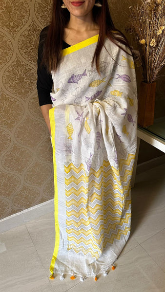 Linen Saree