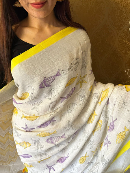 Linen Saree