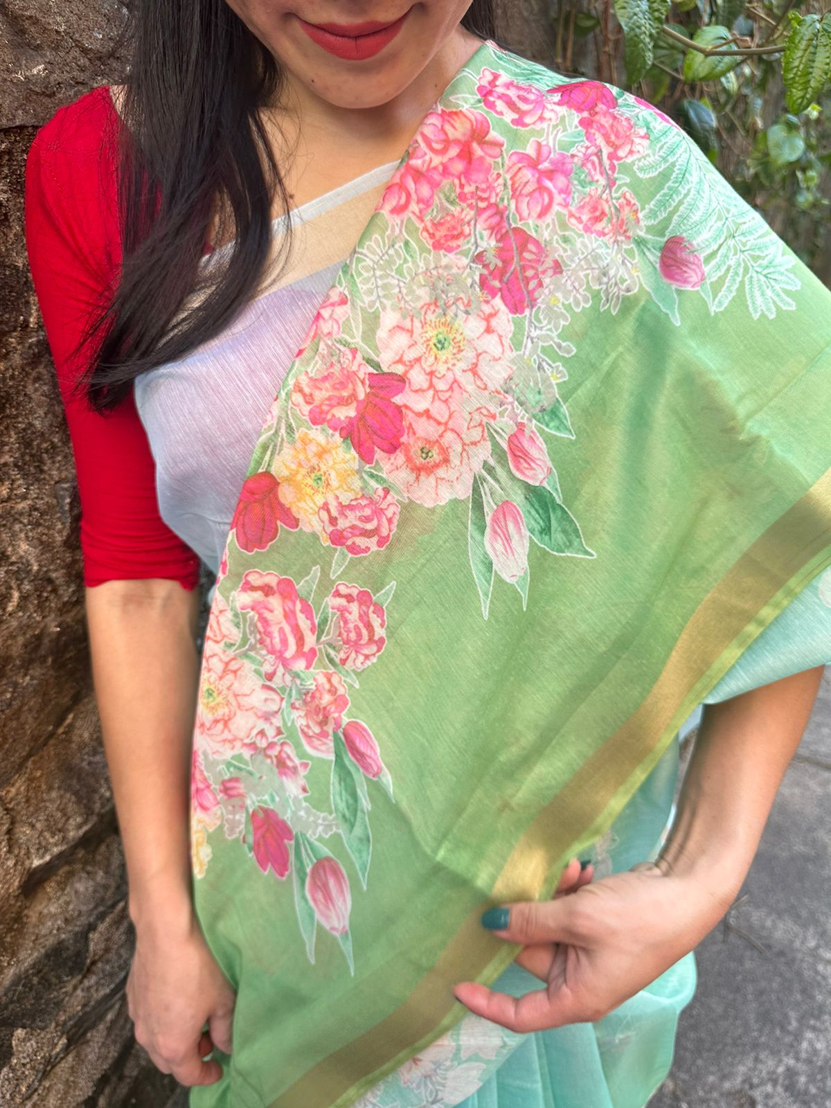 Mixed Fabric saree