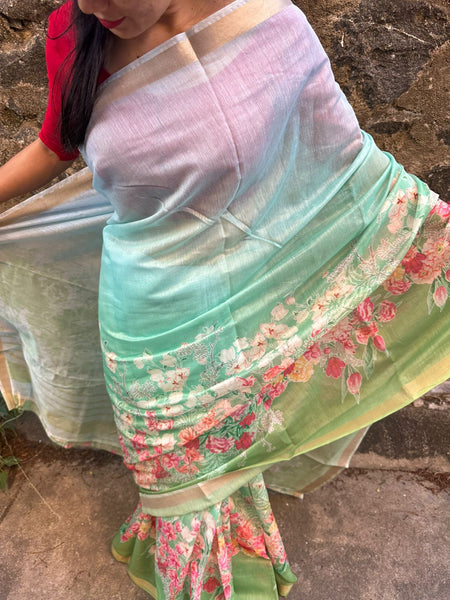 Mixed Fabric saree