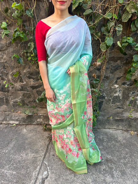 Mixed Fabric saree